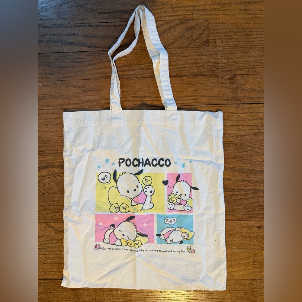 Pochacco White Tote Bag